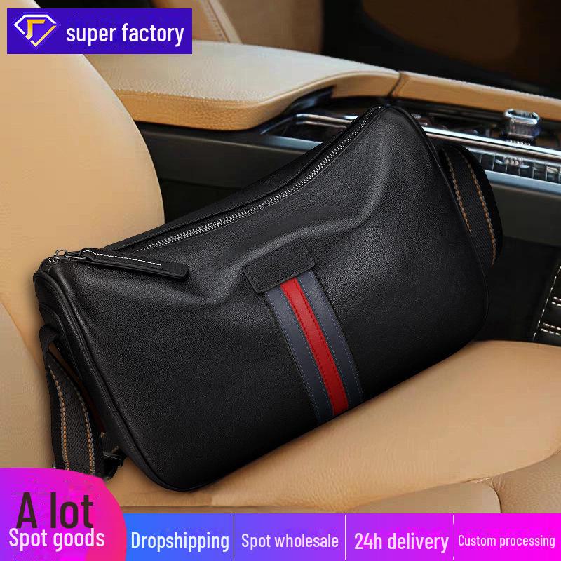 Новая модная мужская сумка через плечо из натуральной кожи - модная повседневная сумка-мессенджер с первым слоем из коровьей кожи, легкая роскошная маленькая сумка