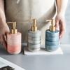 Creative Color Bathroom Soap Bottle Ceramic Round Shampoo Bottle Apartment Hotel Lotion Pump Bottle Hand Toilet Soap Bottle