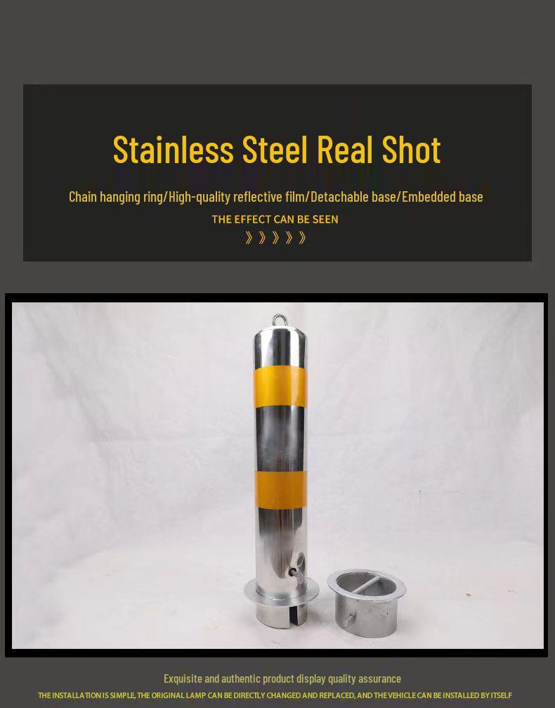 Stainless Steel Mobile and Fixed Warning Post Roadblock