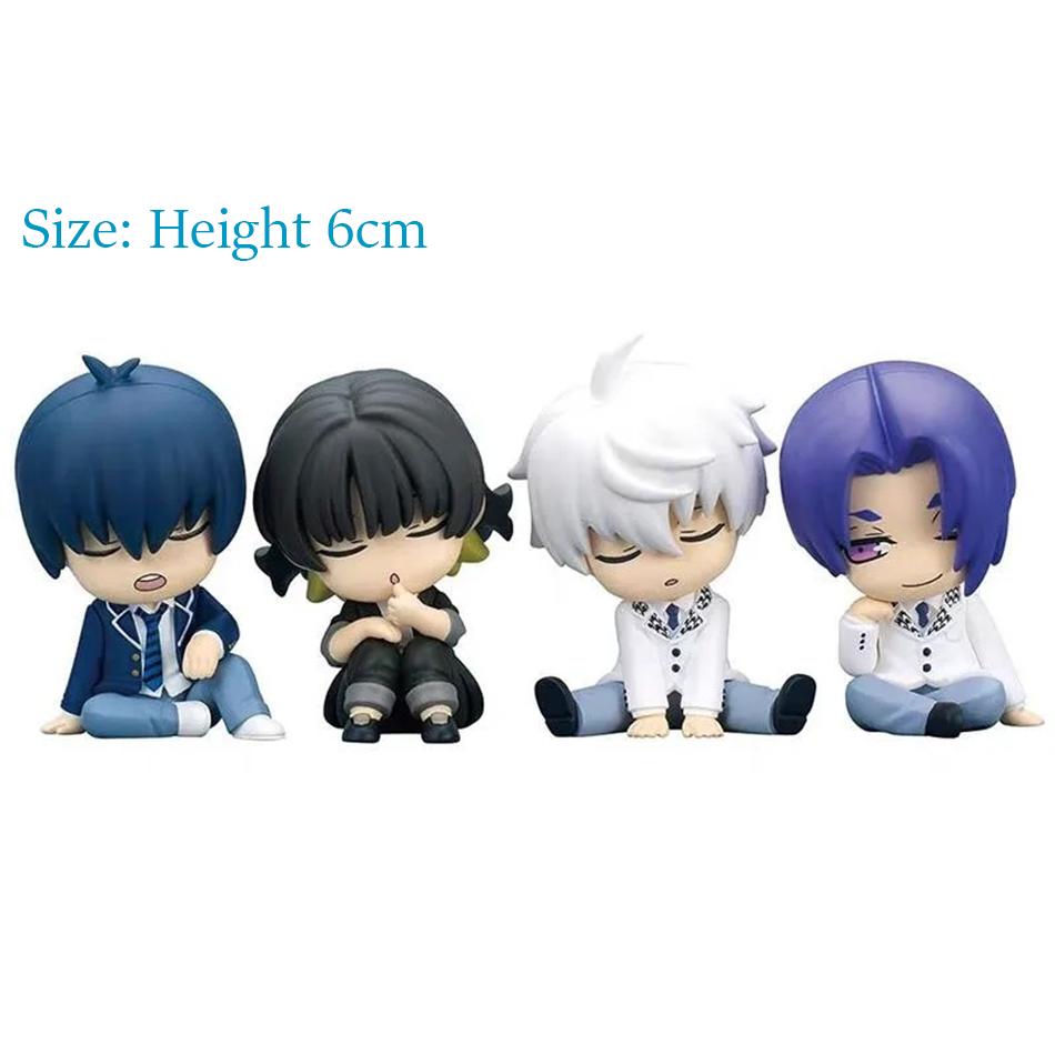 Blue Lock Gk Anime Figure Isagi Yoichi Bachira Meguru Shoulder To Shoulder Sleep Q-Version Kawaii Model Statue Kid Toy Gift