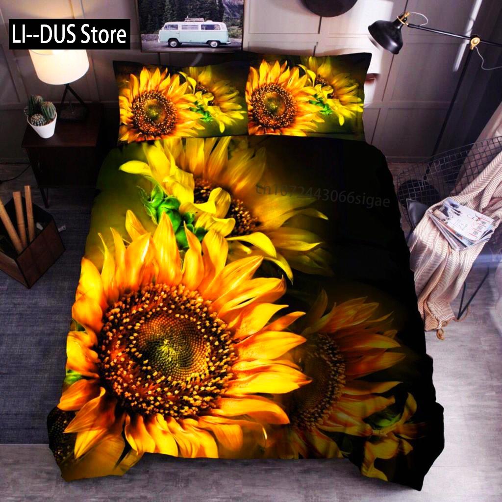 Комплект постельного белья с цветочным принтом King Microfiber Red Rose Blossom Flower Комплект постельного белья Red Botanical Покрывало для пододеяльника Romantic Quilt Cover