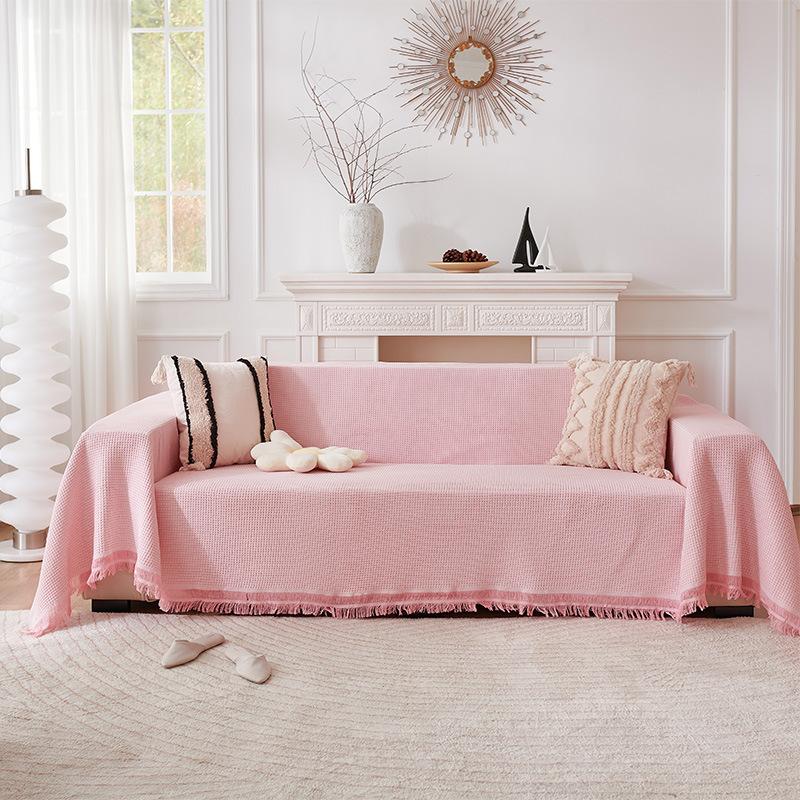 Полотенце для дивана, простая однотонная диванная подушка, ткань с полным покрытием, универсальное пылезащитное одеяло для четырех сезонов для гостиной