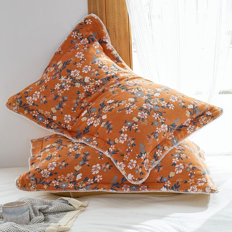 2 шт. 100% марля хлопок супер мягкая наволочка 50x75 см дышащая наволочка для пар декоративное постельное белье спальня домашнее использование