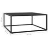 VidaXL Coffee Table Black with Black Glass 80x80x35 Cm