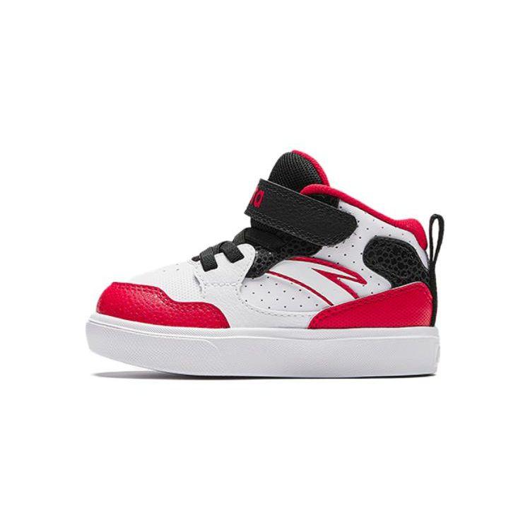 Anta Kids Comfortable Non-Slip Wear-Resistant High-Top Sneakers Baby Sneakers White Red Black A312340080-1
