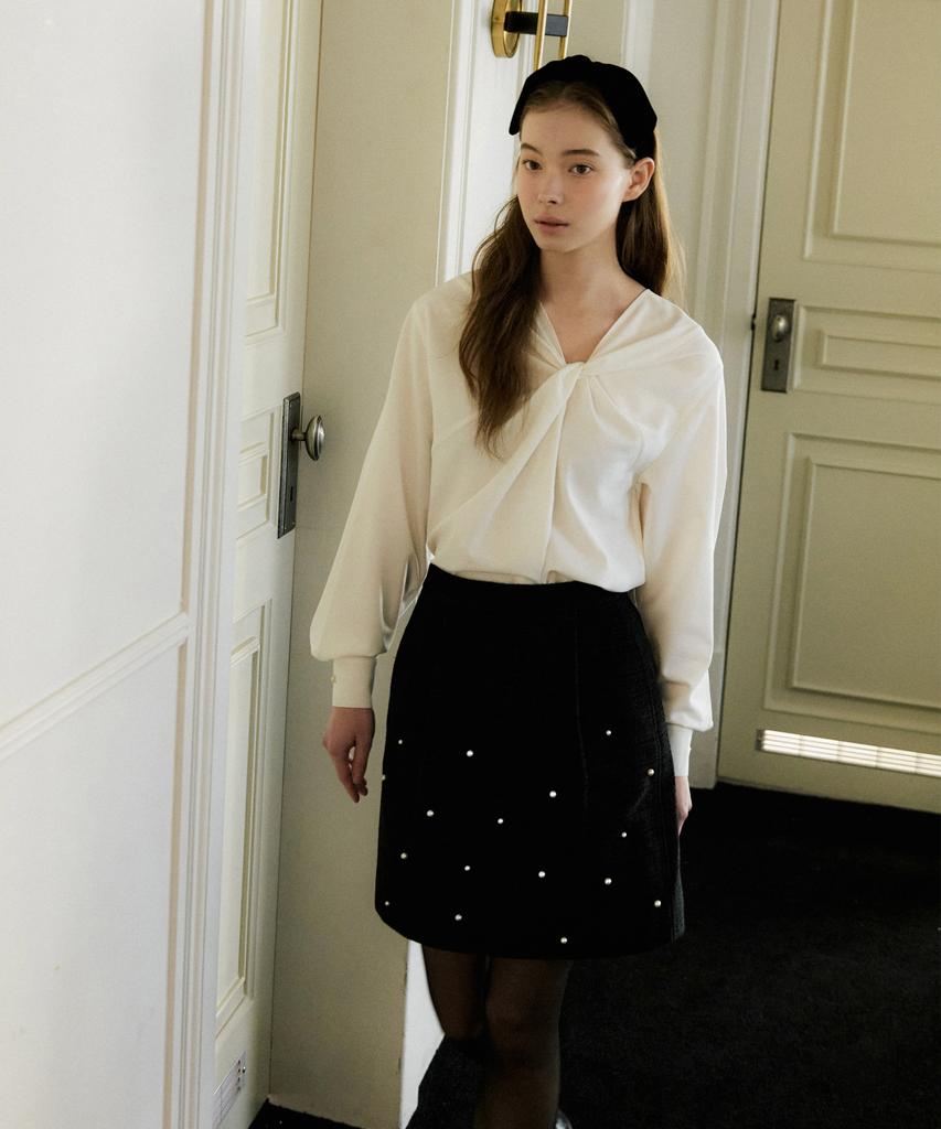 Otte Pearl Tweed Sk_Black