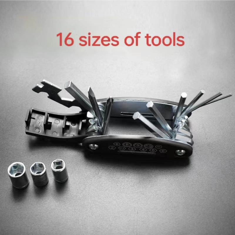16 In 1 Multi Functional Portable Screw Tool Set for Motorcycle Accessories Bike Furniture Maintenance Tools Hexagon Wrench Set