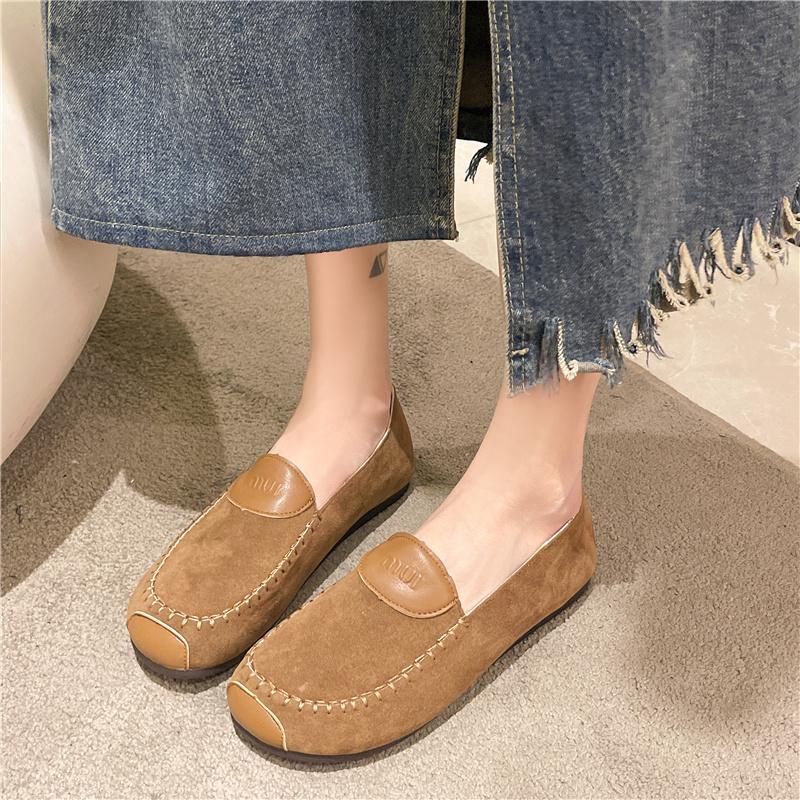 CRLAYDK женские мокасины домашняя обувь для дома и отдыха замшевые мягкие пенни-лоферы для работы вождения лодки классические туфли на плоской подошве для женщин