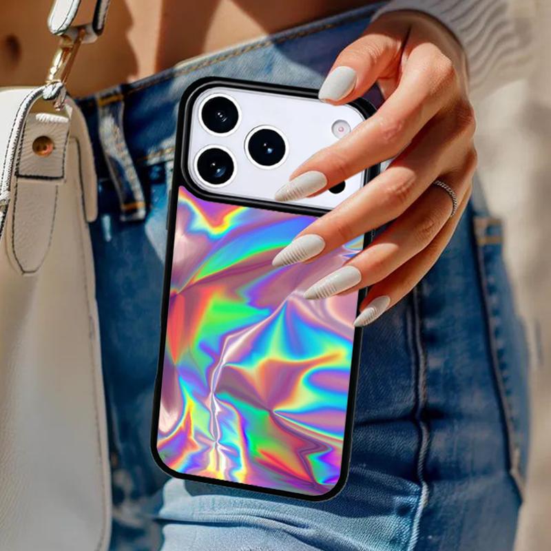 Голографический Доп Триппи Принт Чехол Для Телефона Для iPhone 17 Air 14 15 13 12 Max Чехол Для Apple 14 15 16 16e 11 Pro Max Plus