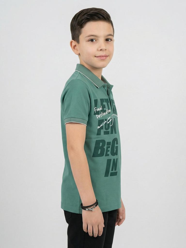 Monte Carlo Boy Regular Fit Olive Tshirt