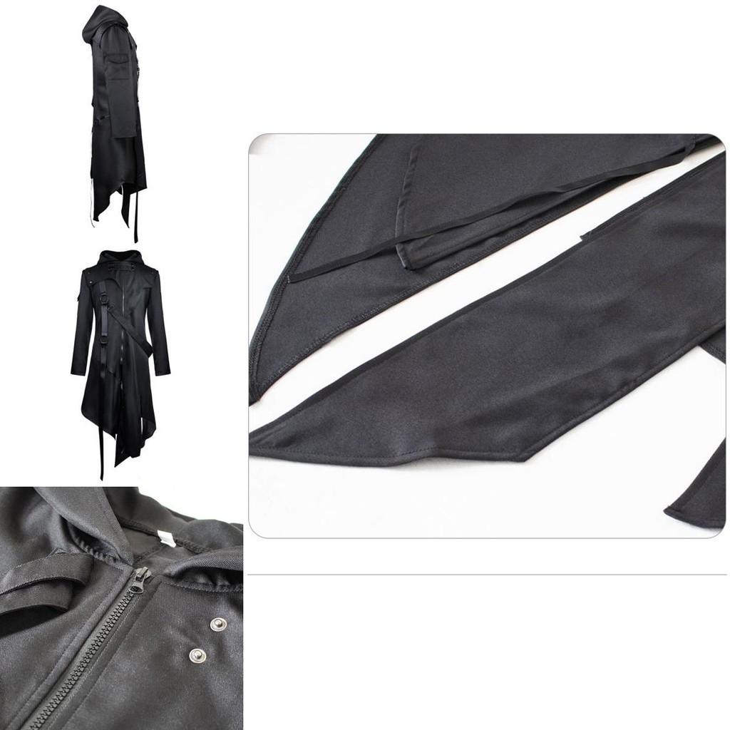 Элегантный готический сюртук с ласточкиным хвостом для мужчин. Идеальный костюм для косплея, униформа на Хэллоуин.