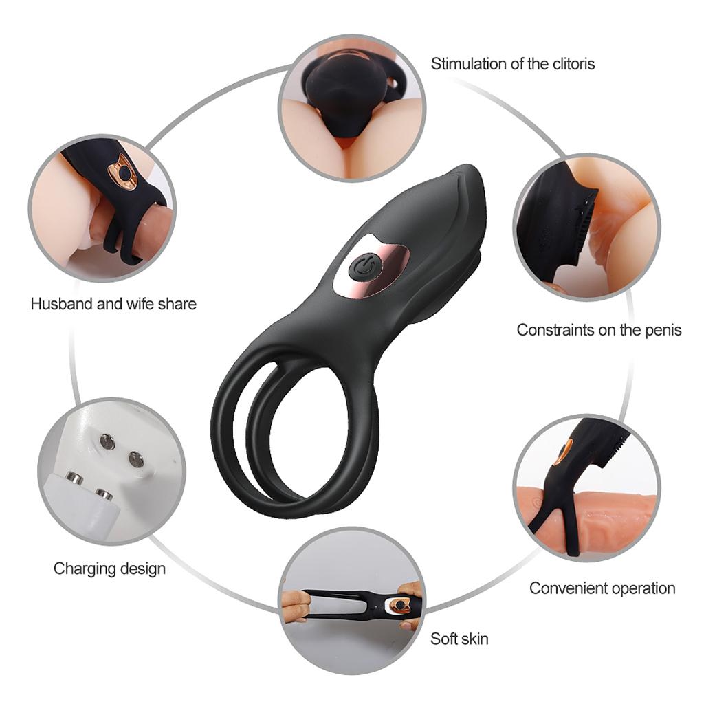 9-частотный вибратор, фаллоимитатор, кольцо, стимулирующий массажер, секс-игрушка для взрослых для мужчин