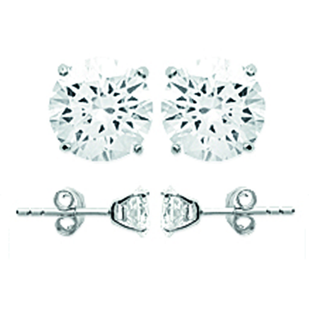Les Trésors De Lily [L5025] - Silver Earrings 'Essentiel' Silver White (rhodium-plated) - 6 Mm