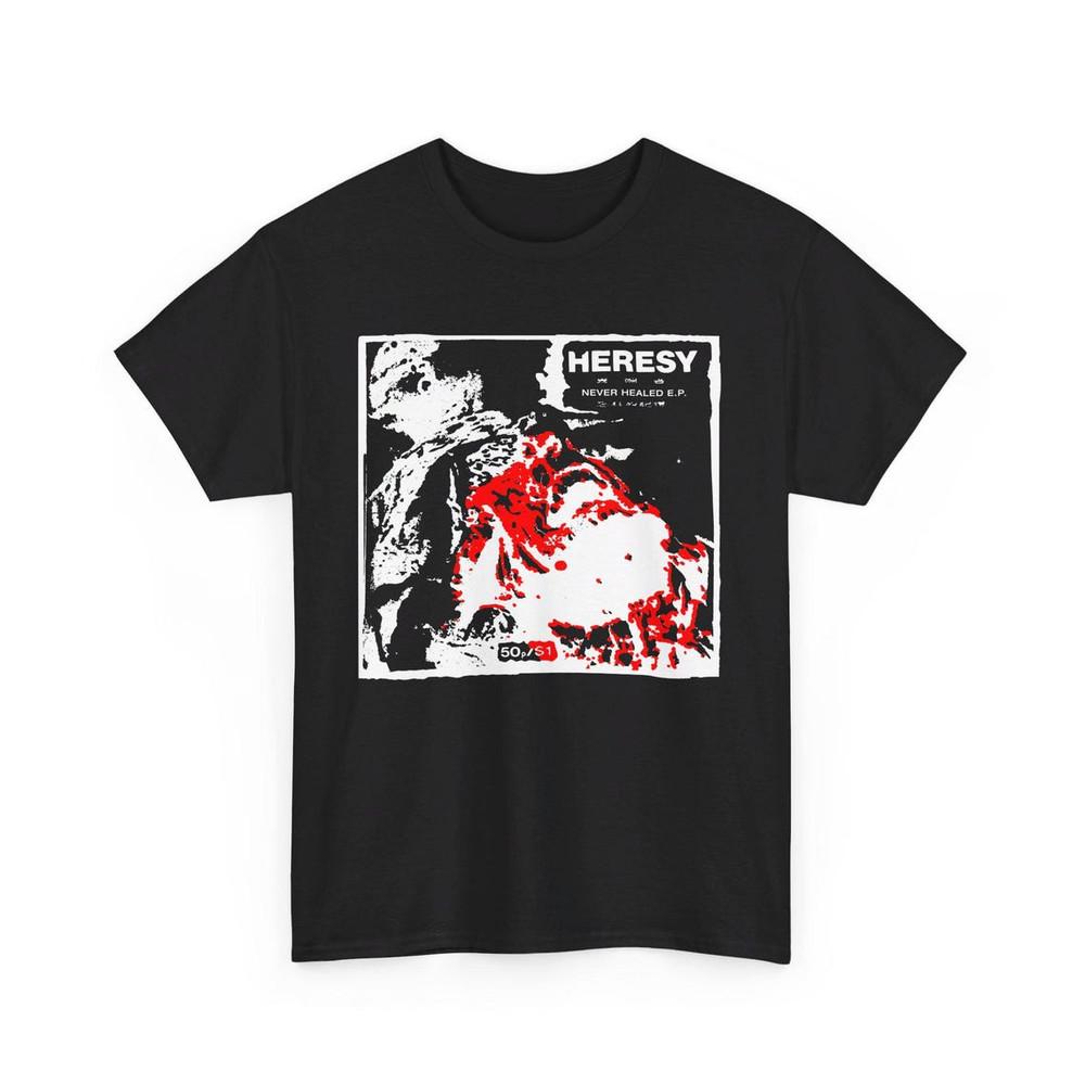 Футболка Ересь, Никогда не заживало Flexi ep, Унисекс UK Hardcore, 4 УНИСЕКС РУБАШКИ