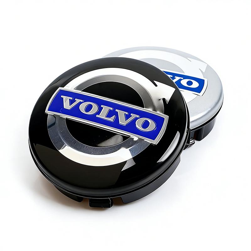 4Pcs 64mm Auto Wheel Center Caps for Volvo S40 S60 S80L XC60 XC90 V40 V50 V90 T6 - Premium Car Hub Cover Replacement Accessories