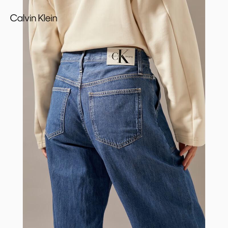 Calvin Klein Джинсы Женские Высокая Талия Свободный Крой Деним Джинсы J223955