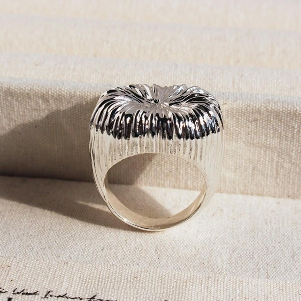 Sparkling Minimalist Sterling Silver Rings Simple Design Couple Rings Daily Flower Ring  Unisex