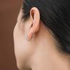 Real 925 Silver Minimalist Hemp flowers Earring for Women Punk Unisex Rock Hoop Earring Jewelry Accessories