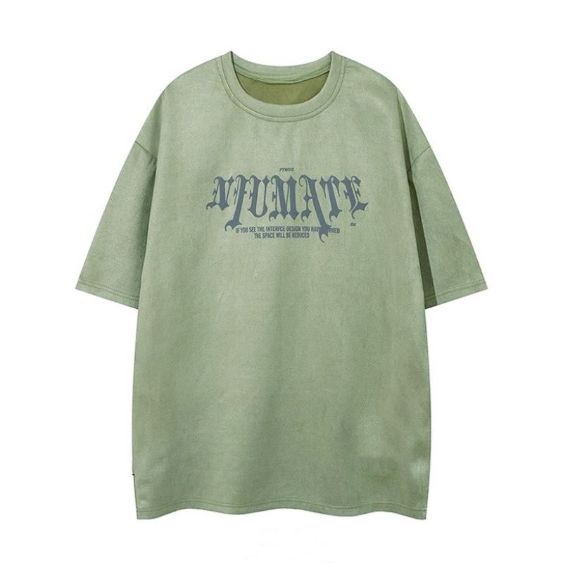 Футболка мужская с коротким рукавом из хлопка в модном хип-хоп стиле с круглым вырезом, летняя