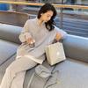 Women Autumn Sweater Suits Pullover with Knitted Wide Leg Pants Two Piece Sets Tracksuits Ladies Outfits Winter Clothes