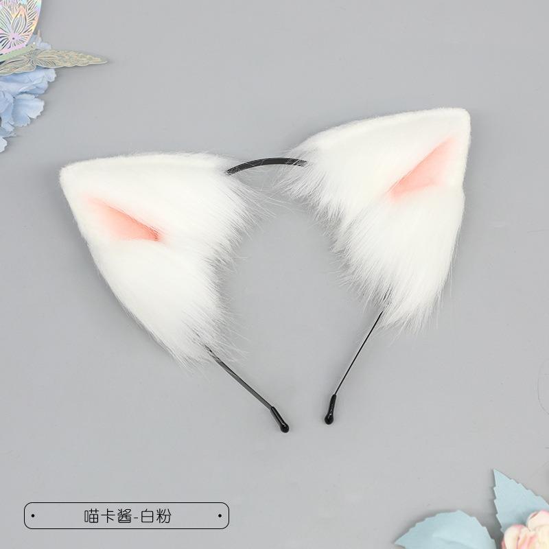 Handmade cute plush animal cat ear headgear fox ear party headband simulation animal ear hair accessories