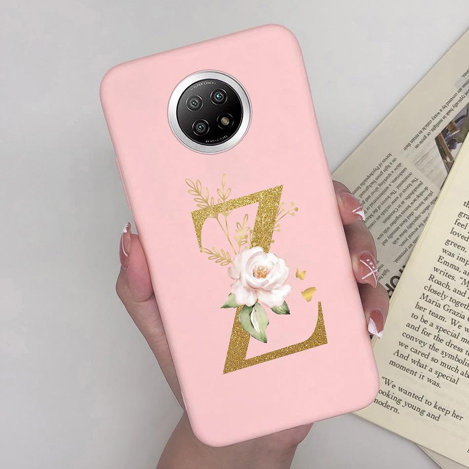 Flower Letters For Xiaomi Redmi Note 9T 5G Case Cover Soft Silicone Bumper Protective Phone Cases For Redmi Note9T 9 T Fundas