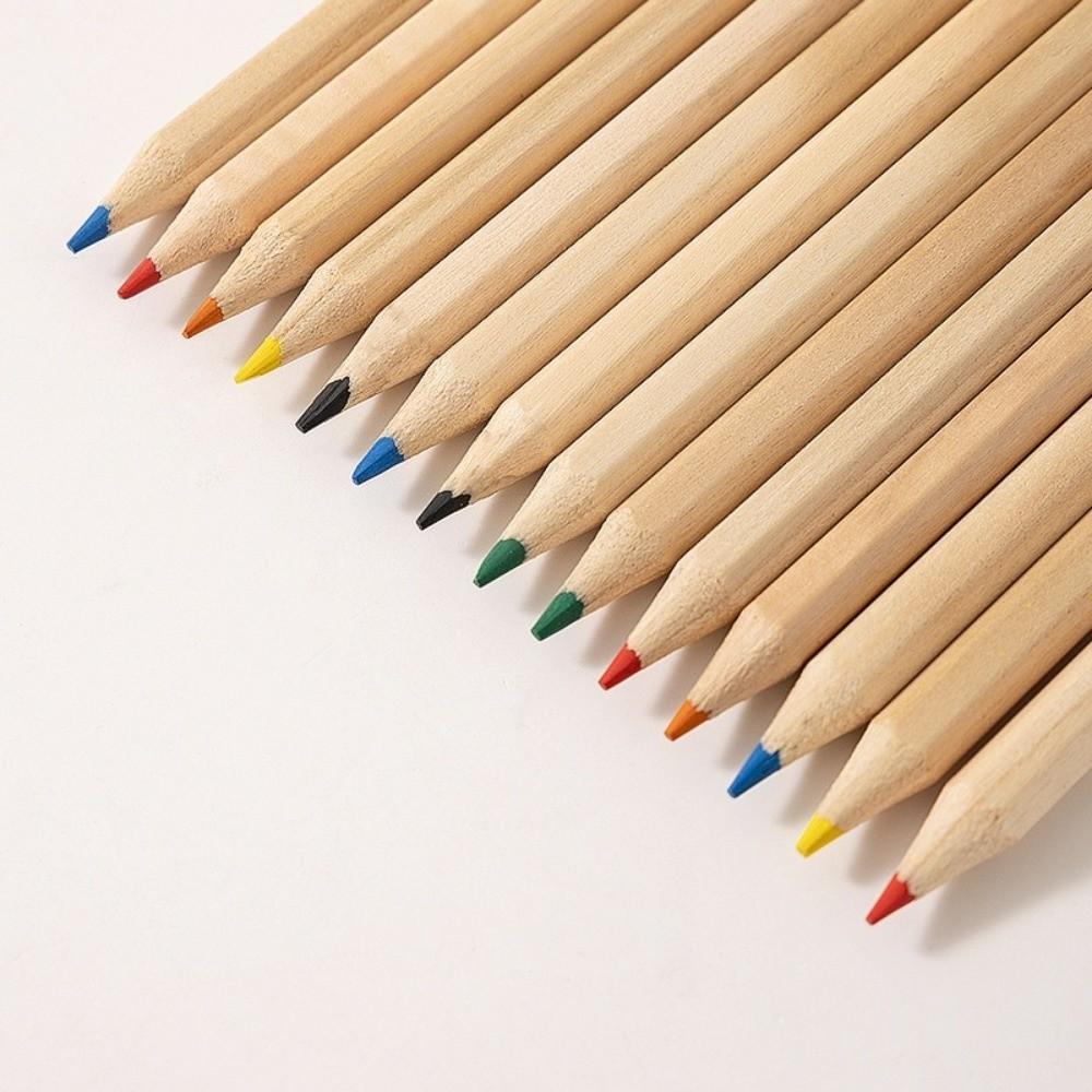 5 Boxes/30pcs Kraft Paper Box Children's Short Pen Mini Drawing Pencil  Student Stationery