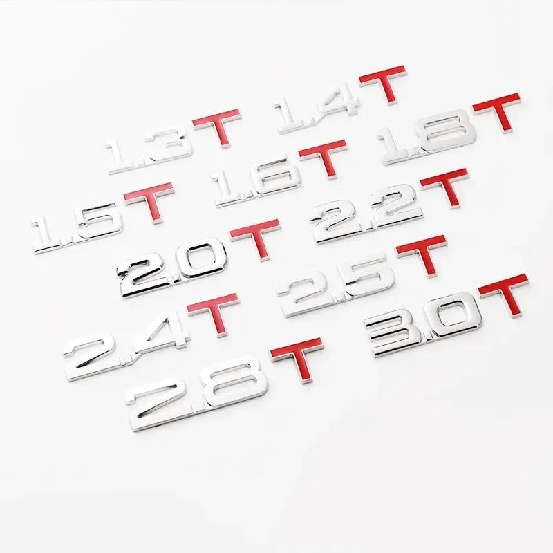 3D Металлическая 1.5T 1.6T 1.8T 2.0T 2.2T 2.4T 2.5T 2.8T 3.0T Наклейка на Автомобиль Шильдик Значок Наклейка Для Mazda KIA Renault TOYOTA BMW Ford Focus