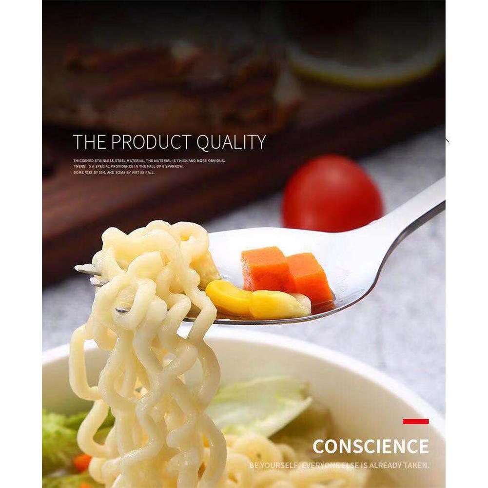 2 In 1 Stainless Steel Fork Spoon Spork Cutlery Set Kitchen Outdoor Utensil Tool