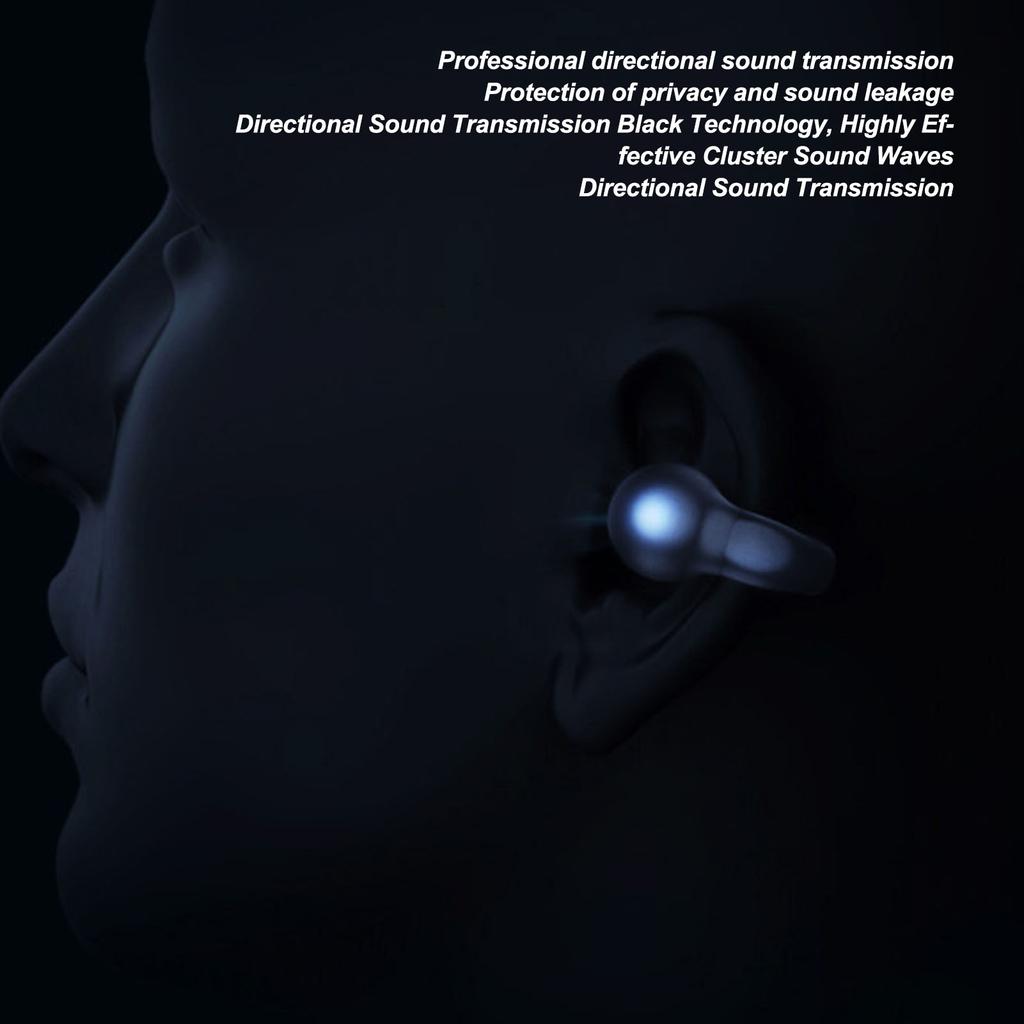 Беспроводные наушники-клипсы с открытым ухом Bluetooth 5.2 с костной проводимостью, безболезненные, сверхдлительное время ожидания, спортивные наушники-клипсы с цифровым дисплеем