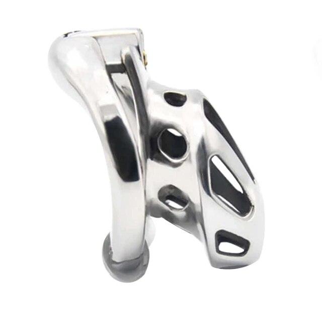 Клетка мужского устройства целомудрия из нержавеющей стали, металлические кольца для пениса, клетка с замком, кольцо для связывания, секс-игрушки для мужчин, поставка игр для взрослых