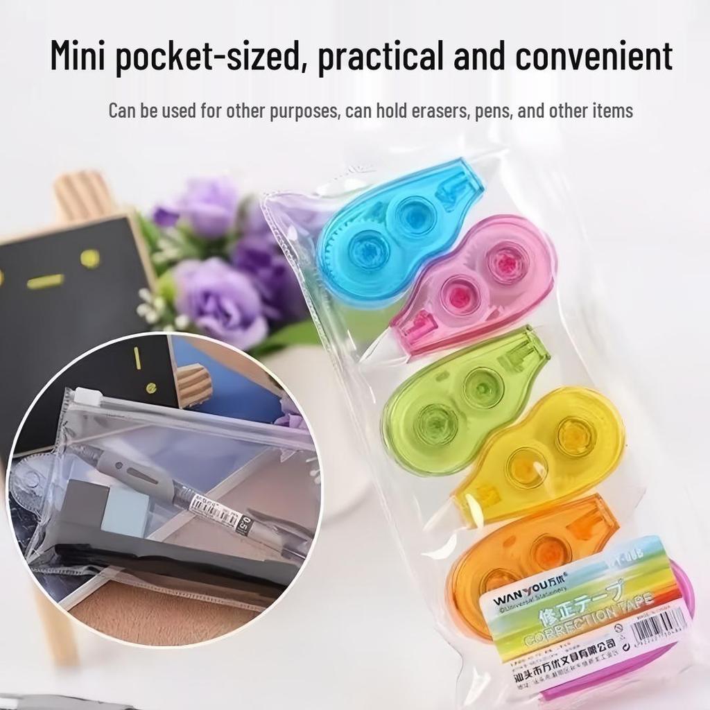 Mini Cute Silent Correction Tape - High-Visibility Color for Students