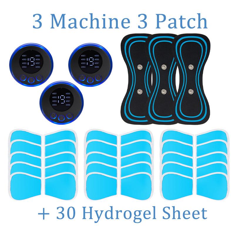 EMS Mini Electric Pulse Neck Masager LCD Display 8 Mode Cervical Massage Patch Muscle Pain Relief Tool Portable Body Massager