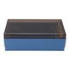 Index Card Holder Blue Extendable End Enlarged Space Transparent Plastic Sliding Design Desk Credit 