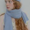 Mellotory Cashmere 100 Lip Line Muffler (sky Blue)