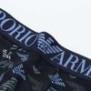 Мужские трусы-боксеры Emporio Armani из микрофибры с принтом по всей поверхности, с застежкой спереди, размер ЕС, 54095350, темно-синий, размер M (Европейский размер 68)