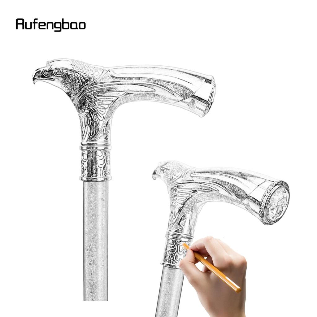 Белая голова орла со стразами, модная трость, декоративная палка, косплей, винтажная модная трость, 93 см
