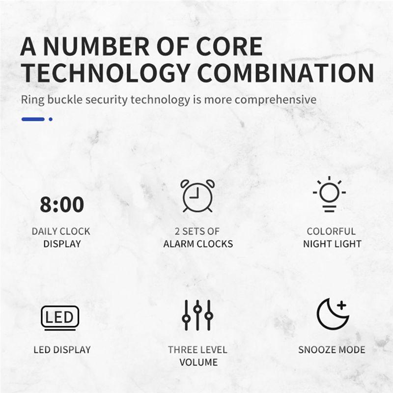 A20F-LED Цифровые часы RGB Дисплей Будильник С Окружающим Освещением Ночник Электронный LED Отображение Времени Настольные Часы
