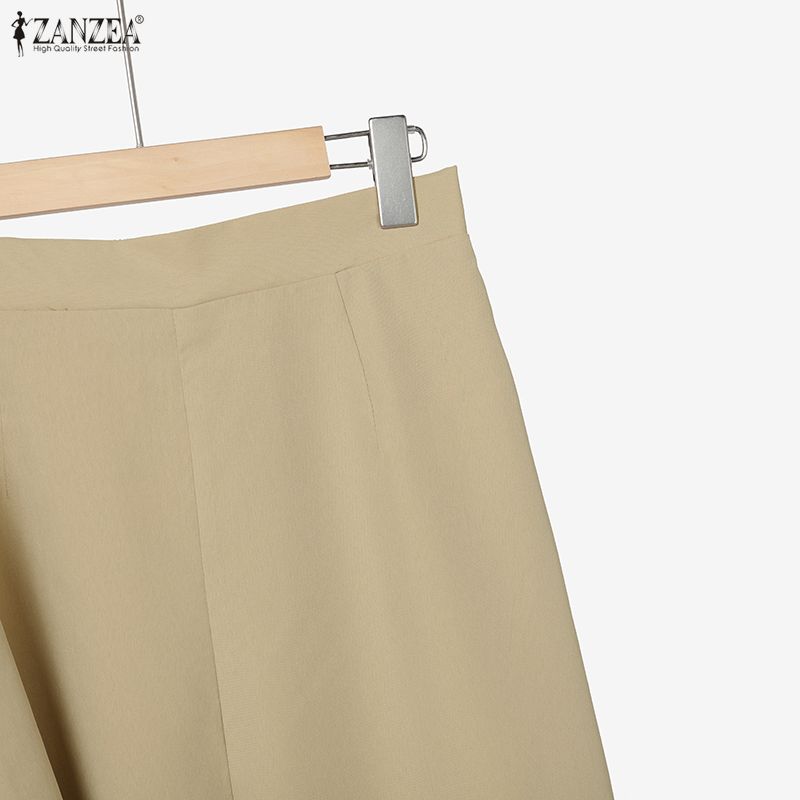 ZANZEA Женский кардиган с длинным рукавом, блузка и брюки, повседневные костюмы-двойки