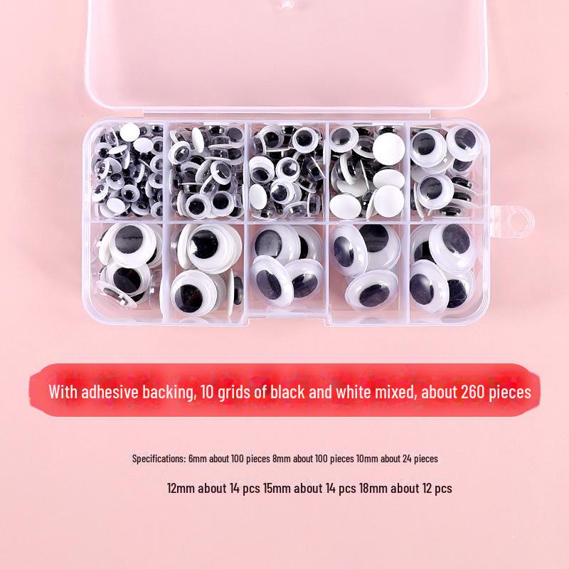 Красочные самоклеящиеся подвижные глаза с ресницами для поделок своими руками