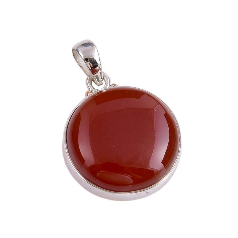 Натуральный Красный Оникс Драгоценный камень Ручной работы 925 Стерлинговое серебро Ювелирная подвеска 1,50'' g3I53