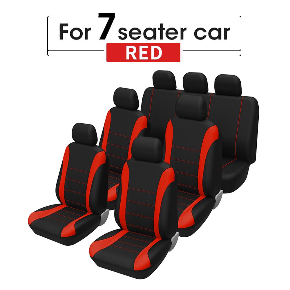7-местный чехол на автомобильное сиденье. Подходит для большинства легковых, грузовых автомобилей, внедорожников и фургонов. Полный набор чехлов на автомобильные сиденья, 4 цвета.