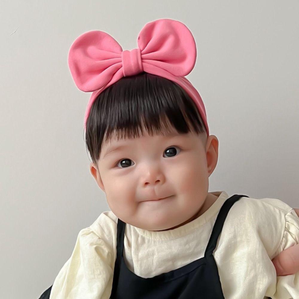 Decor Toddler Neat Bang Princess Wig Headband Baby Bowknot Headband Wig Newborn Baby Headwear