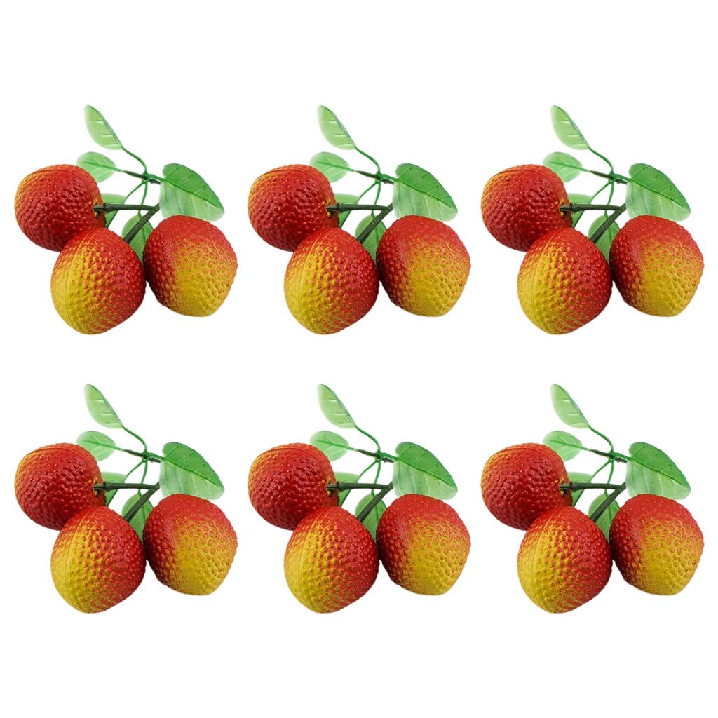 6Pcs Artificial Fruit Fake Fruit Simulation Fruit Photography Props for Kitchen Parties Decorations 24 Kind of Fruit