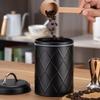 Reticulated coffee bean metal sealed jar food grade tea bag sugar milk ball grain bucket household black storage box