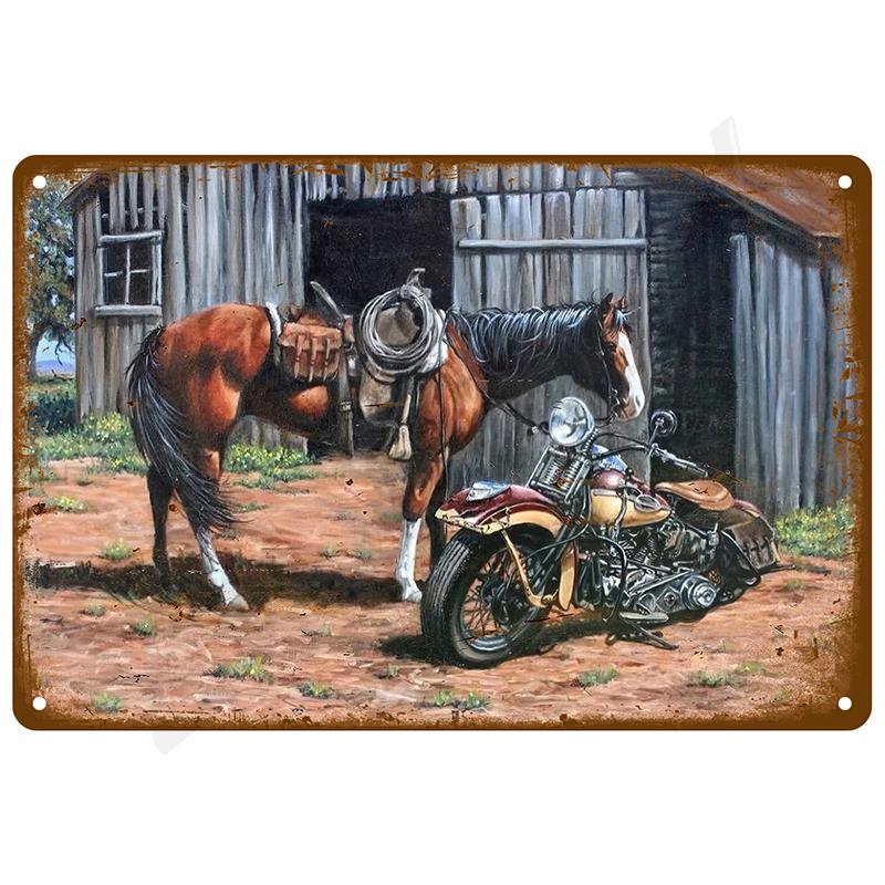 Vintage Metal Signs Plates Tin Sign Posters Man Cave Bar Retro Wall Art Mural Outdoor House Bathroom Home Room Decorations Decor