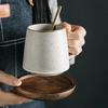 Ретро креативная керамическая кружка деревянная подставка под стакан офисная кофейная кружка чашка для напитков молочная кружка бытовая пара чашки чашки для воды чайные чашки