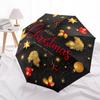 1pc Merry Christmas & Happy New Year Umbrella with Plastic Handle,Suitable for All Seasons Home Travel Outdoor UmbrellaDD495