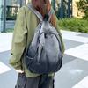 Men's and Women's Backpacks, Student School Bags, Large-Capacity Washed Denim Bags