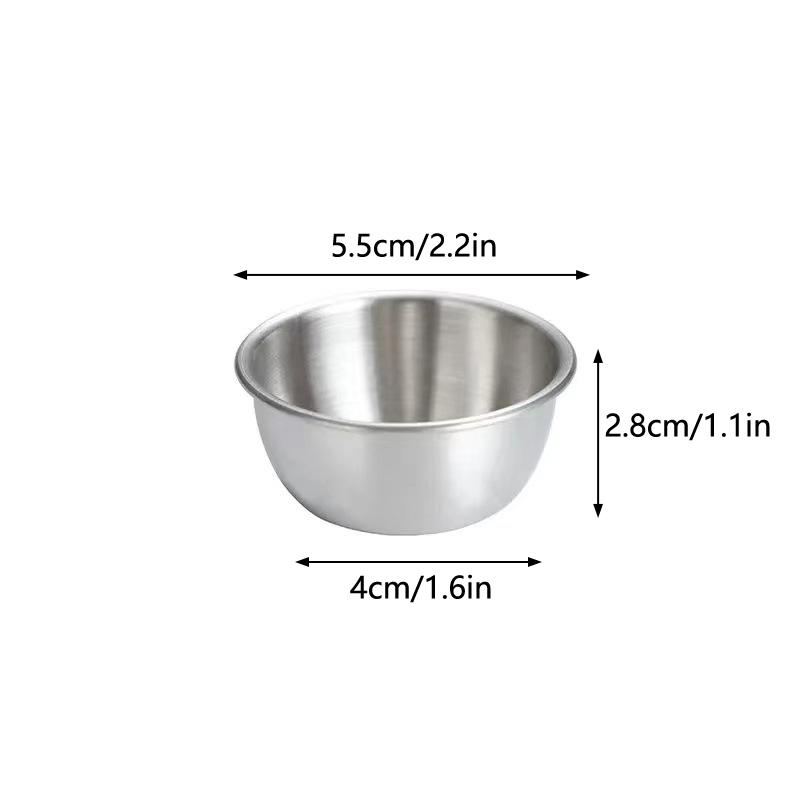 Небольшая тарелка для приправ из нержавеющей стали 304, кухонная чаша для соуса, миска для кетчупа, тарелки для закусок, суши, уксус, соевый соус, блюдце